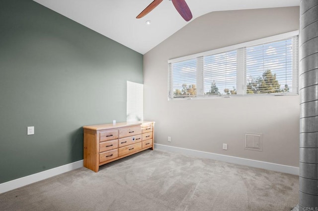11052 Madrigal St, San Diego, CA 92129 - bedroom featuring lofted ceiling, light carpet, and ceiling fan
