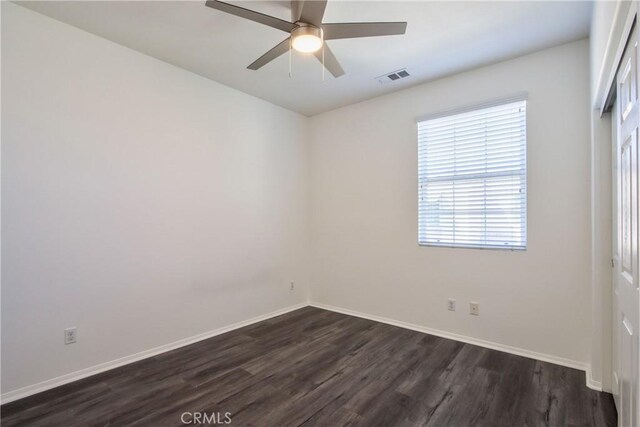 44939 Bellflower Ln Unit 118, Temecula, CA 92592 - unfurnished room featuring dark wood finished floors and a ceiling fan