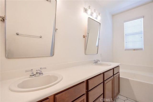 44939 Bellflower Ln Unit 118, Temecula, CA 92592 - bathroom with a bath and double vanity