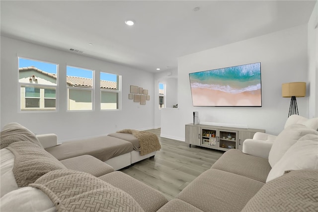 26149 Park Ave Unit 38, Loma Linda, CA 92354 - living area featuring wood finished floors and recessed lighting