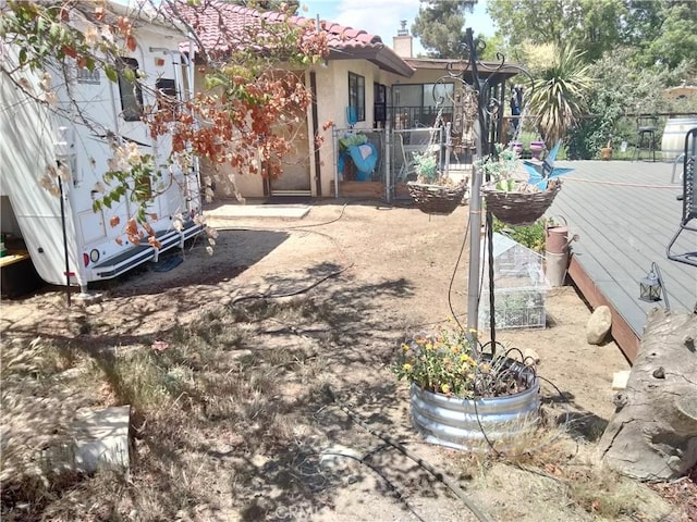 2390 Trinity Rd, Pinon Hills, CA 92372 - view of yard with a wooden deck