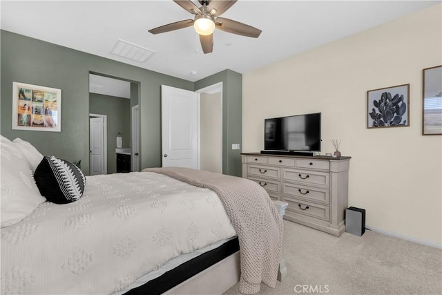 1511 Asteroid Way, Beaumont, CA 92223 - bedroom with light carpet and ceiling fan