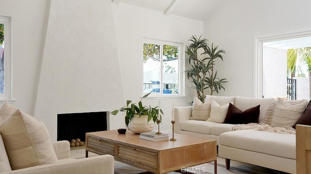 3073 N Pinewood St, Orange, CA 92865 - living area with healthy amount of natural light and a tiled fireplace