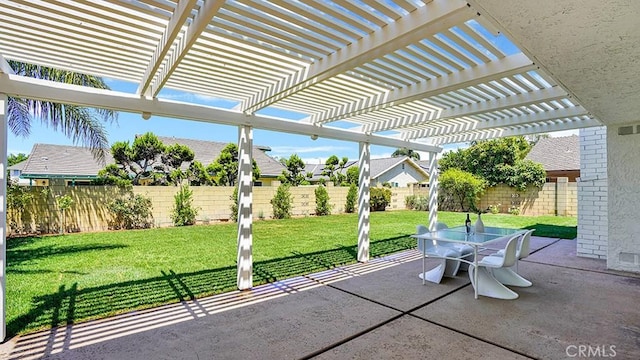 3073 N Pinewood St, Orange, CA 92865 - fenced backyard featuring a patio area, a pergola, and outdoor dining area