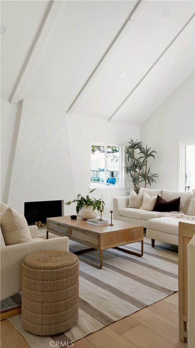 3073 N Pinewood St, Orange, CA 92865 - living area with vaulted ceiling and wood finished floors