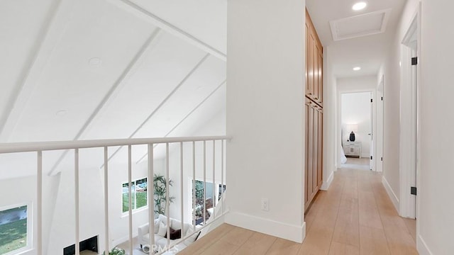 3073 N Pinewood St, Orange, CA 92865 - hallway featuring light wood-style flooring and recessed lighting