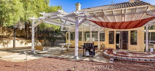 1020 La Salle Cir, Corona, CA 92879 - view of patio featuring a pergola