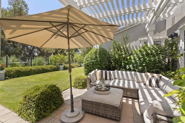 6257 Alverton, Carlsbad, CA 92009 - view of patio featuring an outdoor living space and a pergola