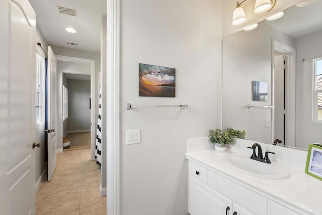 6257 Alverton, Carlsbad, CA 92009 - bathroom with vanity and tile patterned flooring