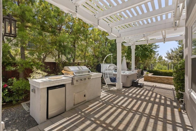6257 Alverton, Carlsbad, CA 92009 - view of patio with area for grilling and a pergola