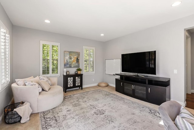 6257 Alverton, Carlsbad, CA 92009 - living room featuring baseboards and recessed lighting