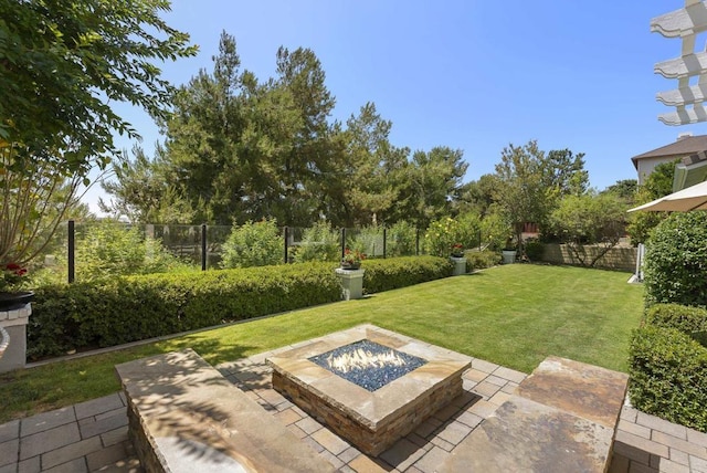 6257 Alverton, Carlsbad, CA 92009 - fenced backyard with a patio and an outdoor fire pit