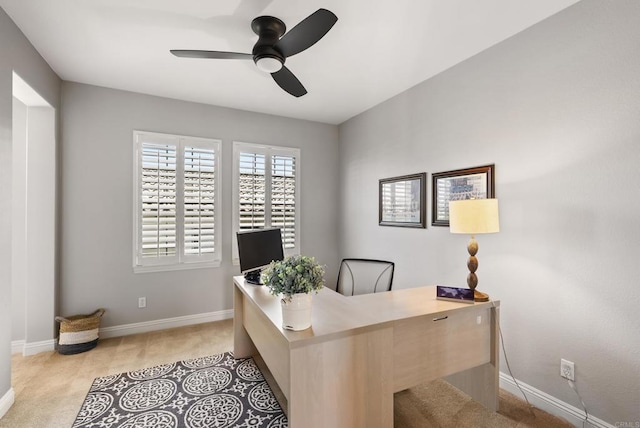6257 Alverton, Carlsbad, CA 92009 - office area featuring light carpet and ceiling fan