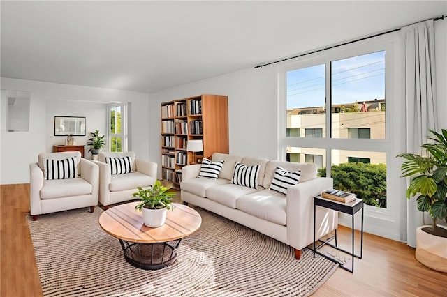 911 N Kings Rd Unit 310, West Hollywood, CA 90069 - living room featuring light wood-style flooring