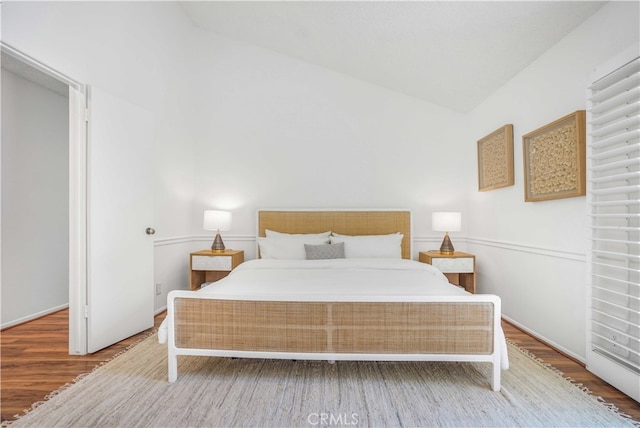 5022 Tamarack Way, Irvine, CA 92612 - bedroom featuring wood finished floors and vaulted ceiling