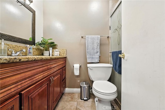 1459 Fredericks Ln, Upland, CA 91786 - bathroom featuring vanity, tile patterned flooring, and a shower