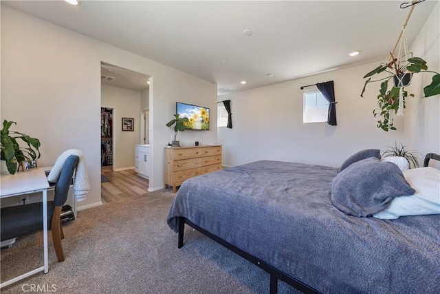 19465 Brush Creek Way, Lake Elsinore, CA 92532 - bedroom featuring carpet, recessed lighting, a spacious closet, and a desk