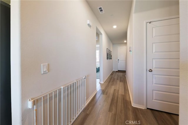 19465 Brush Creek Way, Lake Elsinore, CA 92532 - hallway with wood finished floors and recessed lighting
