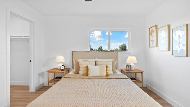 5122 Coban St, San Diego, CA 92114 - bedroom featuring light wood finished floors, a walk in closet, and a closet
