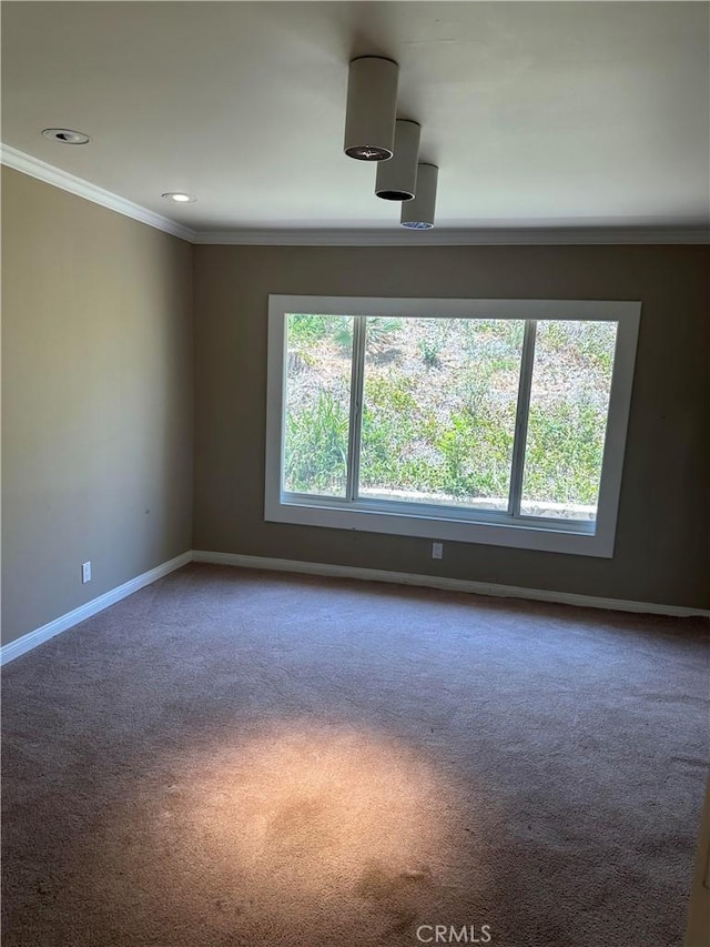23135 Park Contessa, Calabasas, CA 91302 - unfurnished room with carpet floors, ornamental molding, and recessed lighting