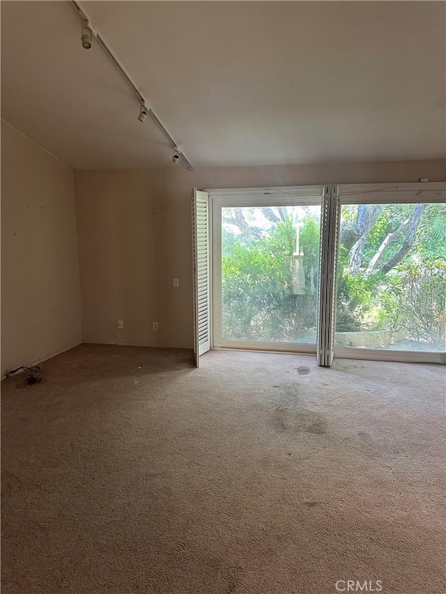 23135 Park Contessa, Calabasas, CA 91302 - spare room featuring rail lighting and carpet flooring