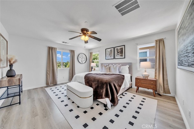 9370 Bistro Pl, Rancho Cucamonga, CA 91730 - bedroom featuring light wood-style floors and a ceiling fan