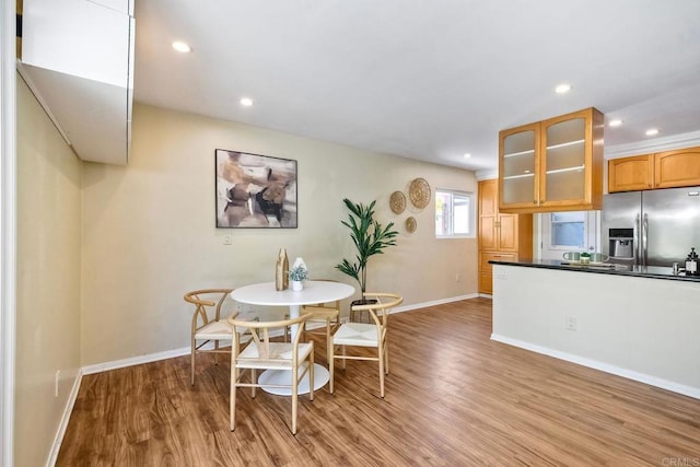 4110 Lewis St, Oceanside, CA 92056 - dining area featuring light wood-type flooring and recessed lighting