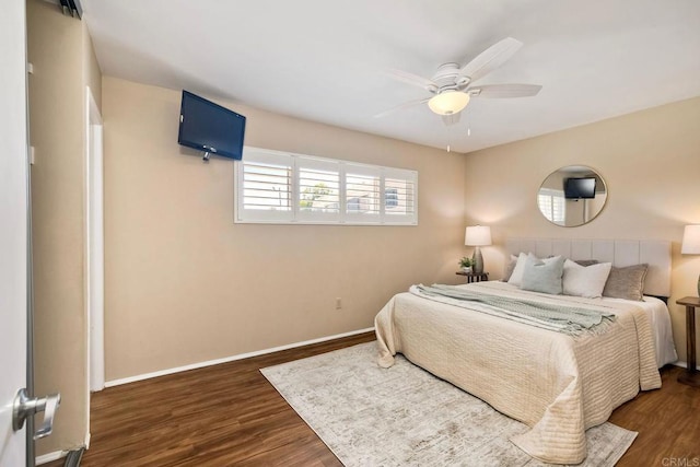 4110 Lewis St, Oceanside, CA 92056 - bedroom featuring dark wood-type flooring and a ceiling fan