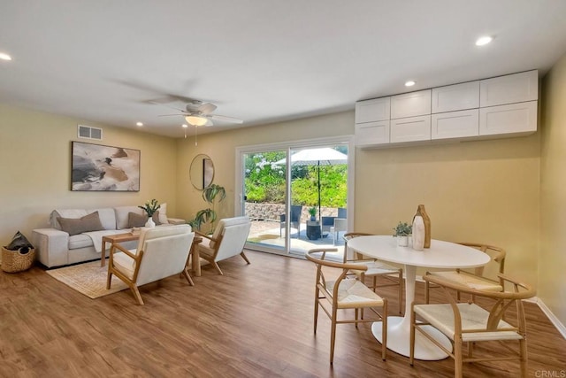 4110 Lewis St, Oceanside, CA 92056 - living room with ceiling fan, light wood-style flooring, and recessed lighting