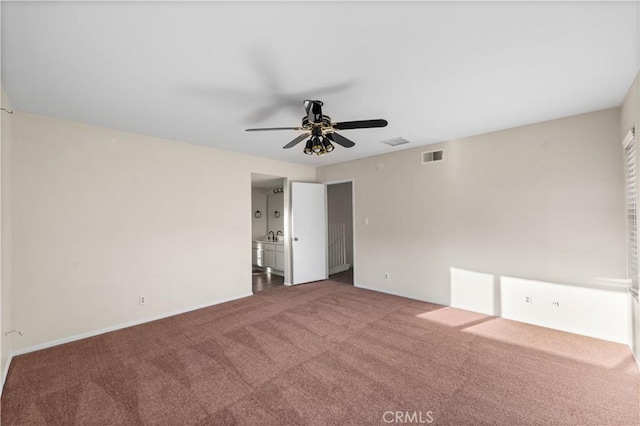 36647 Apache Plume Dr, Palmdale, CA 93550 - unfurnished bedroom with carpet floors, ceiling fan, and connected bathroom