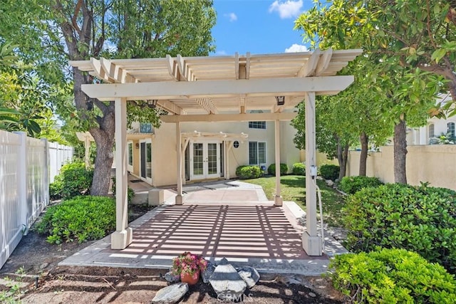 15 Havre Ct, Lake Forest, CA 92610 - view of patio with french doors and a pergola