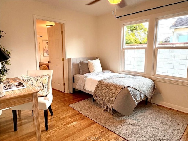 2030 Jefferson Dr, Pasadena, CA 91104 - bedroom featuring light wood-style floors and ceiling fan