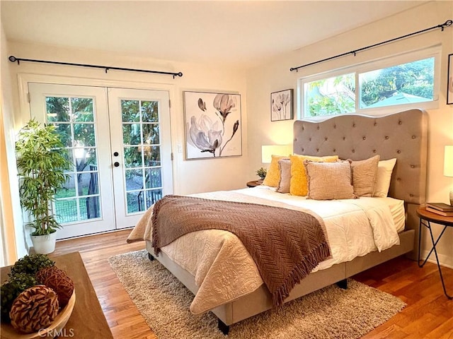 2030 Jefferson Dr, Pasadena, CA 91104 - bedroom featuring french doors, access to outside, and wood finished floors