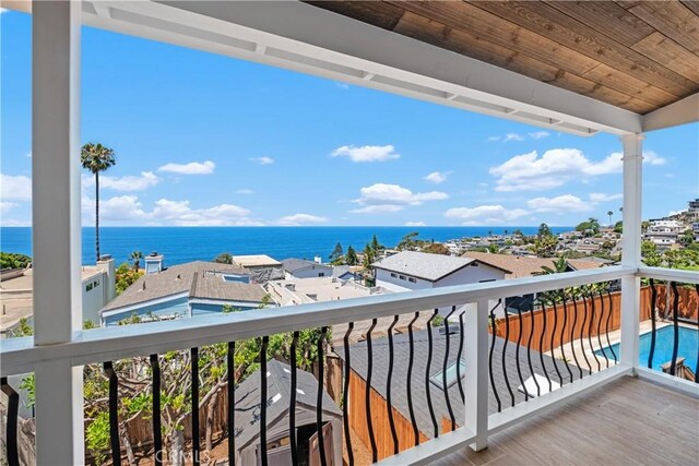 2961 Rounsevel, Laguna Beach, CA 92651 - balcony featuring a water view