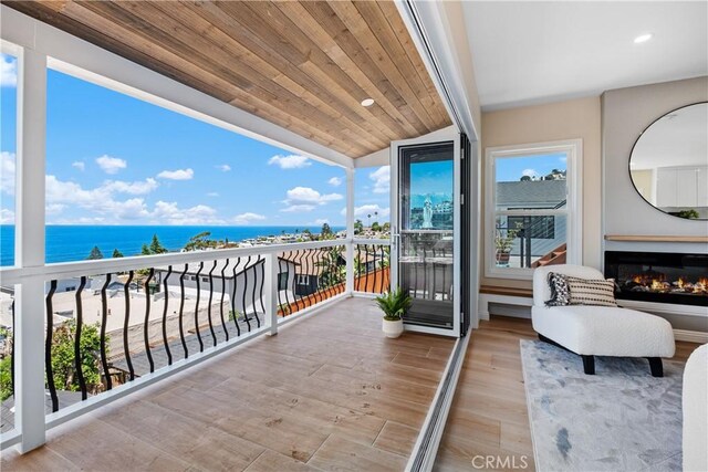 2961 Rounsevel, Laguna Beach, CA 92651 - balcony featuring a water view