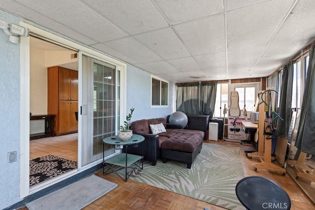 2549 Esperanza St, San Bernardino, CA 92410 - sunroom / solarium featuring a paneled ceiling