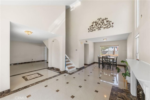 37338 Salem Ct, Palmdale, CA 93550 - foyer entrance with stairs and a high ceiling