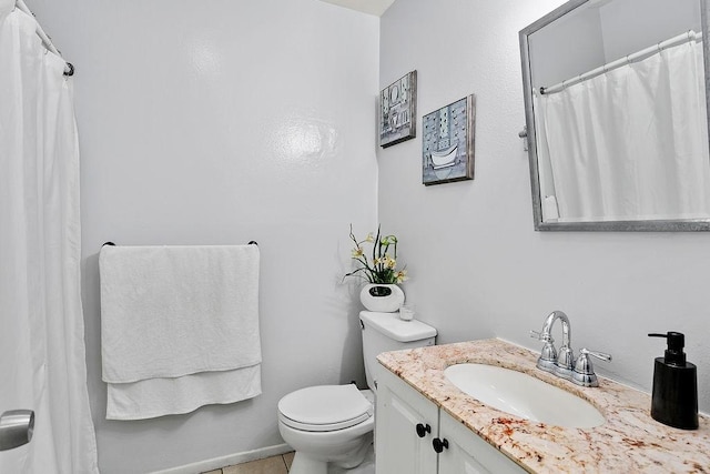 2521 W Sunflower Ave Unit R1, Santa Ana, CA 92704 - bathroom featuring vanity, a shower with shower curtain, and tile patterned flooring