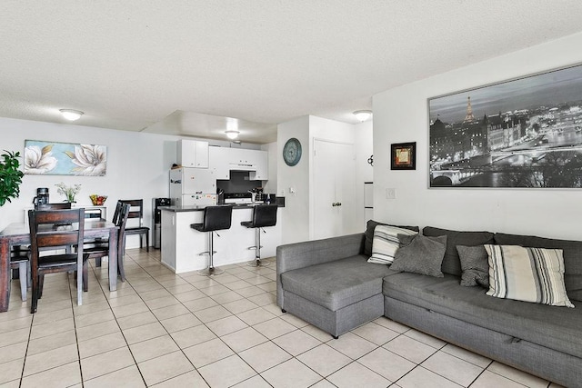 2521 W Sunflower Ave Unit R1, Santa Ana, CA 92704 - living area with light tile patterned floors and a textured ceiling