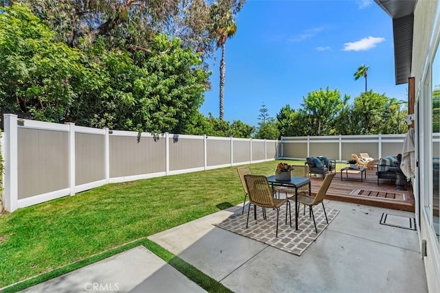 32772 Shipside Dr, Dana Point, CA 92629 - fenced backyard with a patio area and outdoor dining area