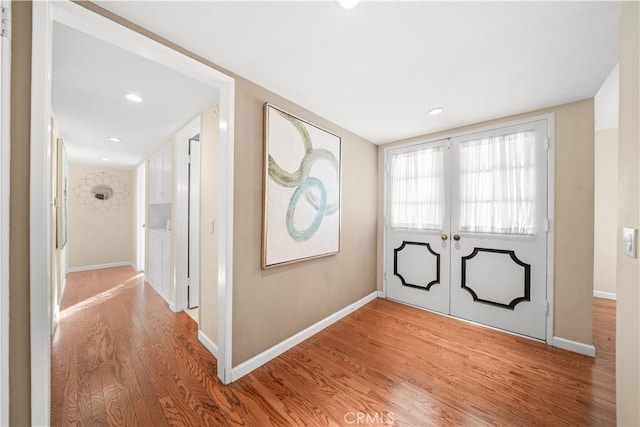 20158 Barnard Ave, Walnut, CA 91789 - entrance foyer featuring light wood-style floors, french doors, and recessed lighting