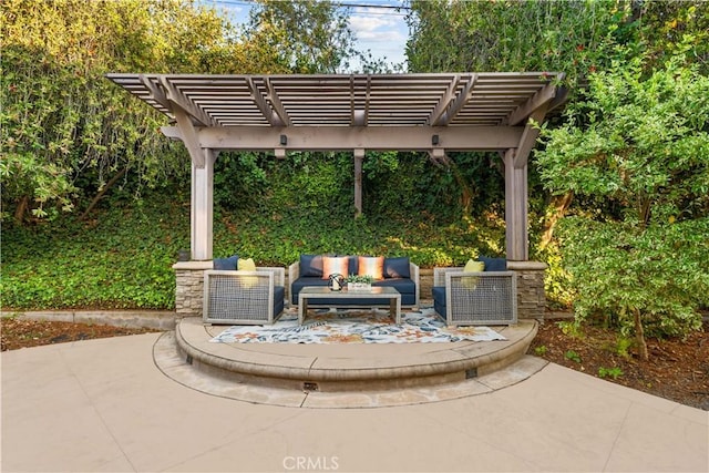20158 Barnard Ave, Walnut, CA 91789 - view of patio / terrace featuring an outdoor hangout area and a pergola