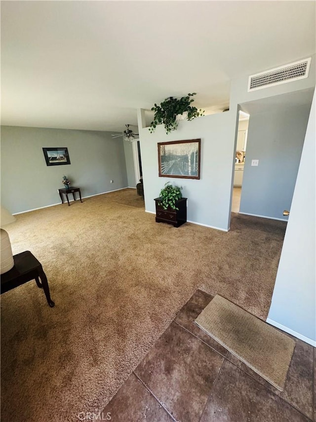 27102 Capilano Dr, Menifee, CA 92586 - carpeted living area featuring ceiling fan