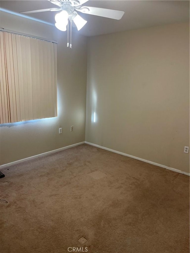 27102 Capilano Dr, Menifee, CA 92586 - carpeted empty room featuring ceiling fan and baseboards