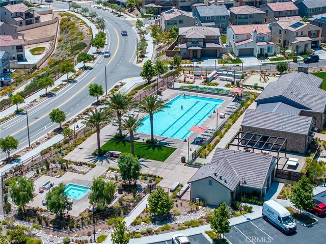 28524 Songbird Way, Saugus, CA 91350 - drone / aerial view of a pool area