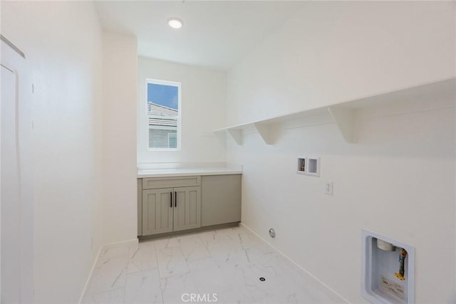 28524 Songbird Way, Saugus, CA 91350 - washroom featuring washer hookup, light marble finish floors, and recessed lighting