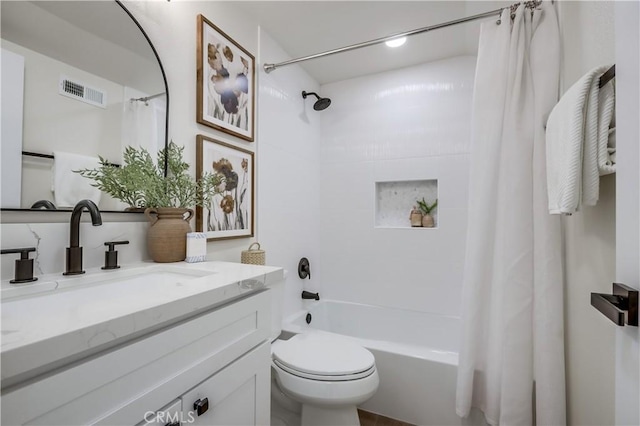 14632 Kimberly Cir, Tustin, CA 92780 - bathroom featuring vanity, shower / tub combo, and decorative backsplash