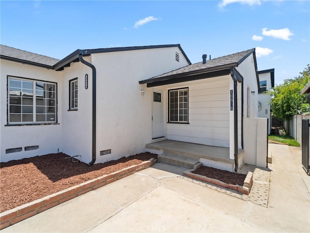 18656 Runnymede St, Reseda, CA 91335 - view of front of house with stucco siding and a patio