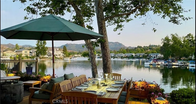 1158 S Westlake Blvd Unit D, Westlake Village, CA 91361 - dock featuring a water and mountain view