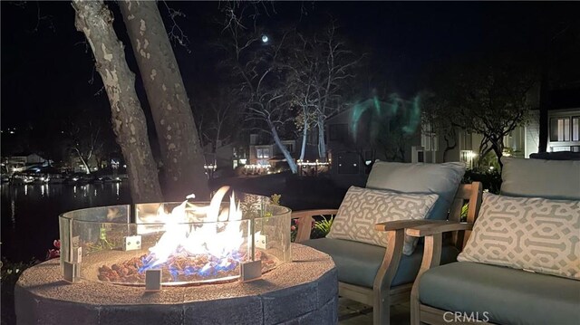 1158 S Westlake Blvd Unit D, Westlake Village, CA 91361 - patio at twilight with a fire pit